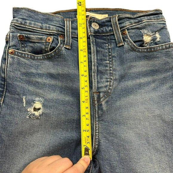 Levi's Button Fit Mid Wash Wedgie Skinny Jeans Womens 25 - Picture 4 of 5